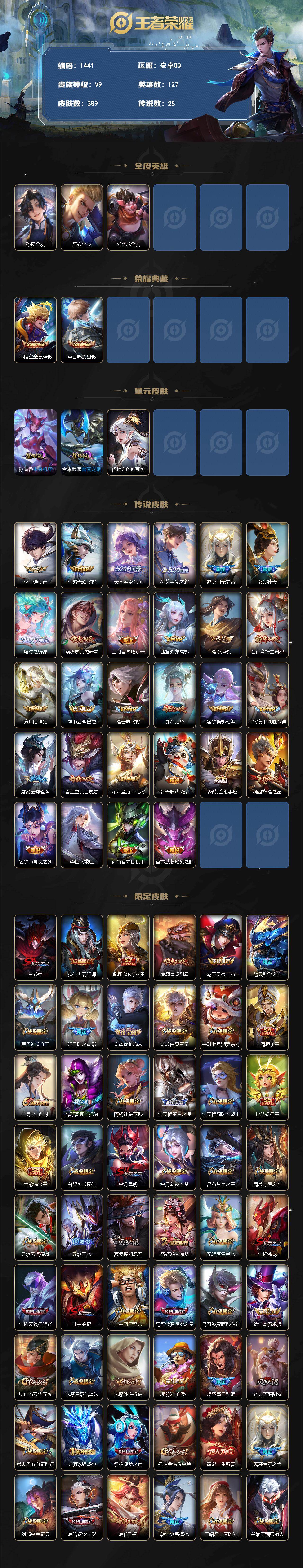 WZCMW4250871王者荣耀账号详情图2