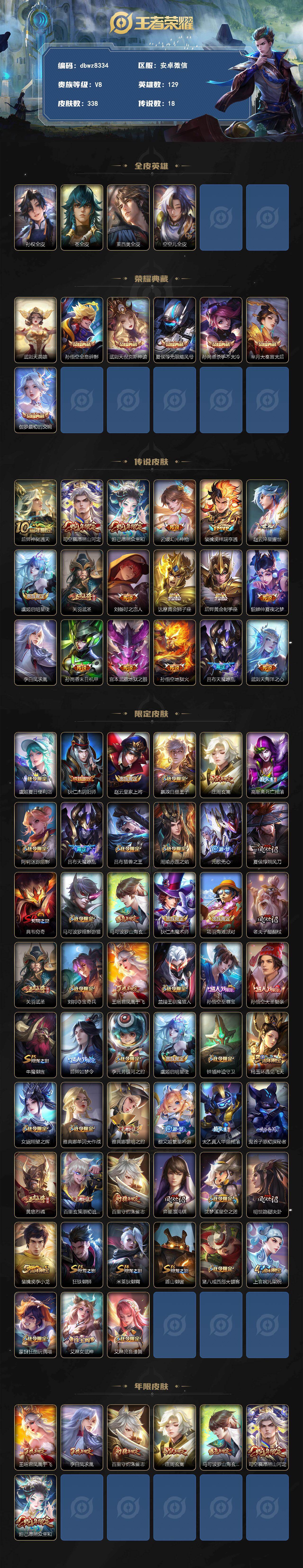 WZQM4248437王者荣耀账号详情图3