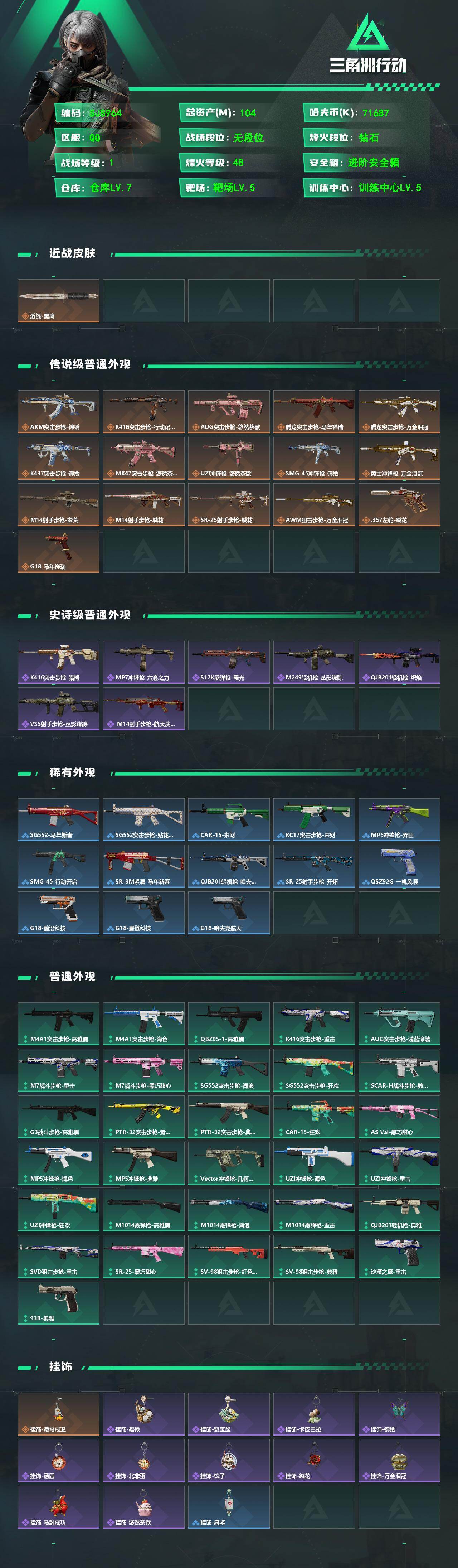 SJZQM473985三角洲行动账号详情图3