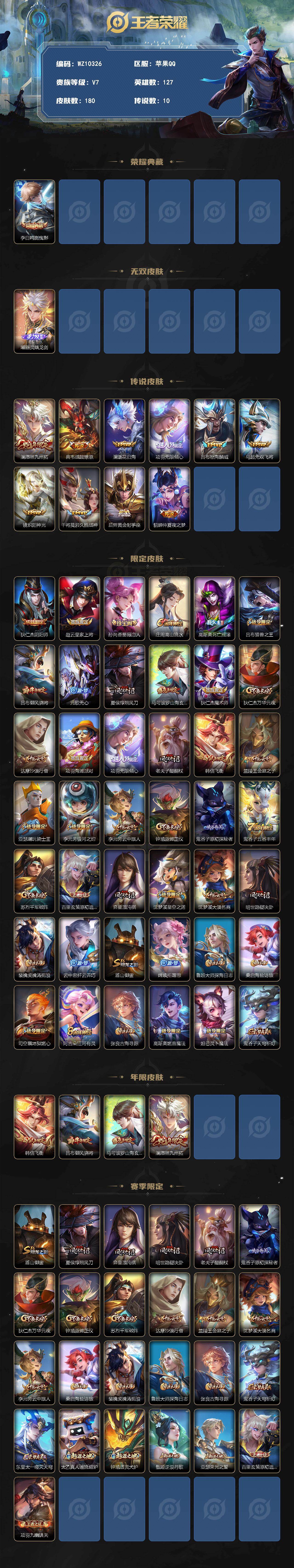 WZQM4264731王者荣耀账号详情图3