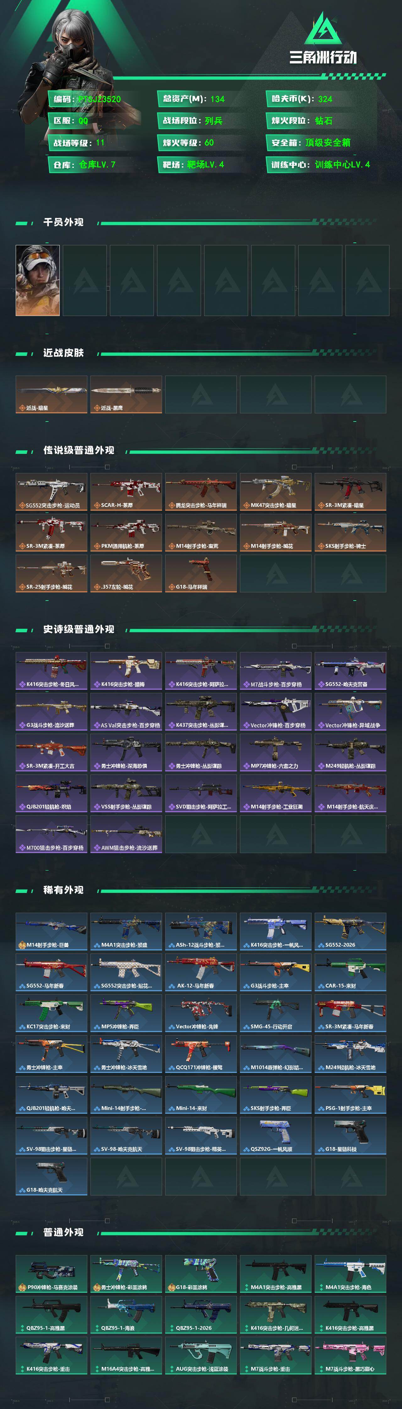 SJZQM474442三角洲行动账号详情图3