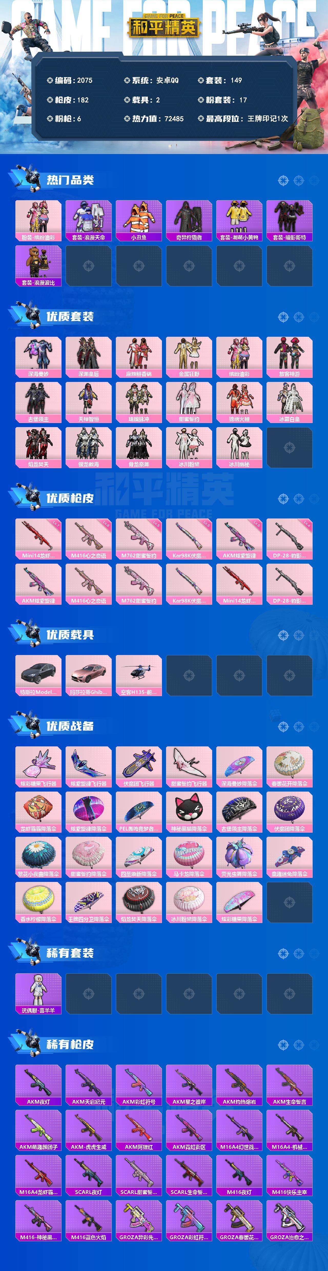 HPQM4133879和平精英账号详情图3