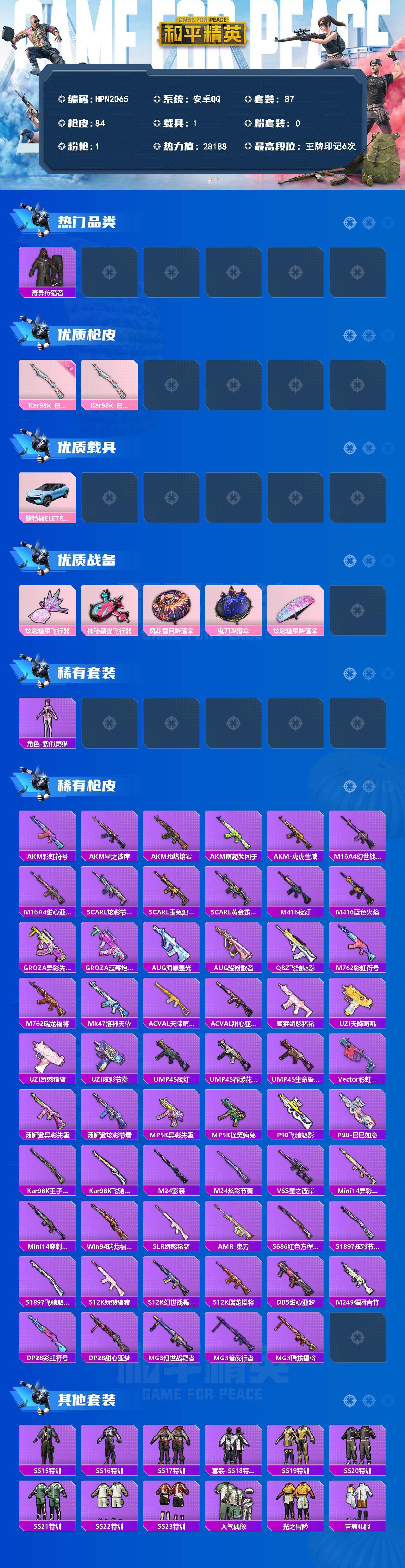 HPEY4138447和平精英账号详情图2