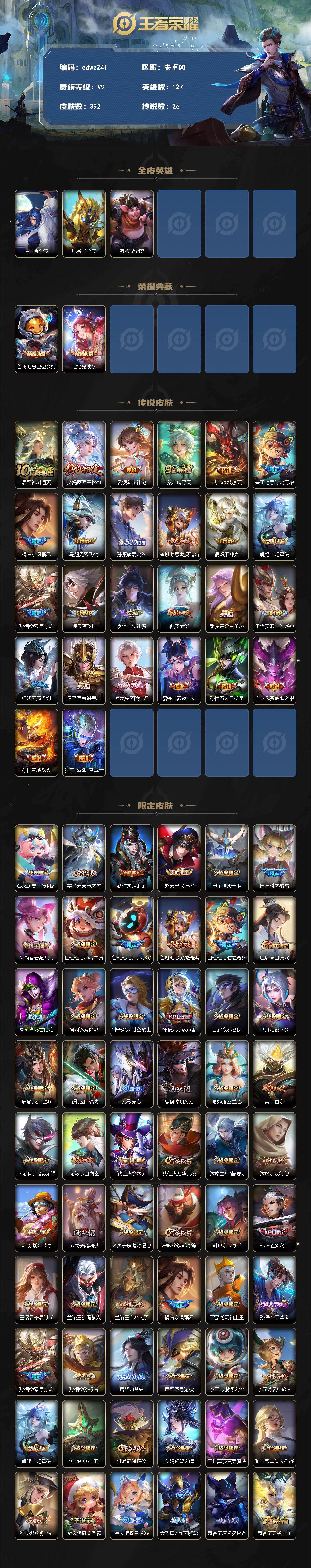 WZCMW4299775王者荣耀账号详情图2