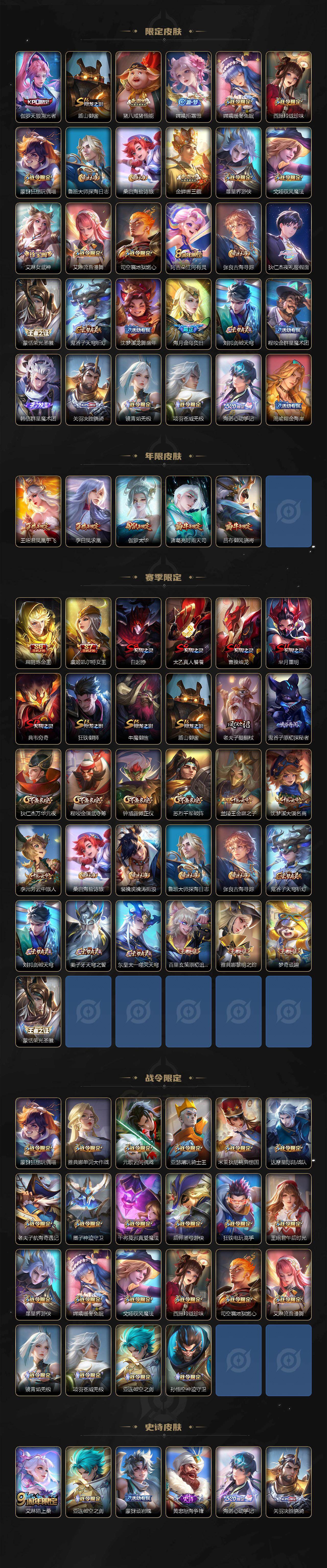 苹果Q-V9-最强王者段位-121英雄-303皮肤-3典藏皮肤-1无双-28传说-88史诗
【英雄全皮】:海诺全皮
【荣耀典藏】:孙悟空全息碎影,程咬金活力突击,虞姬神鉴启示录
【无双皮肤】:韩信群