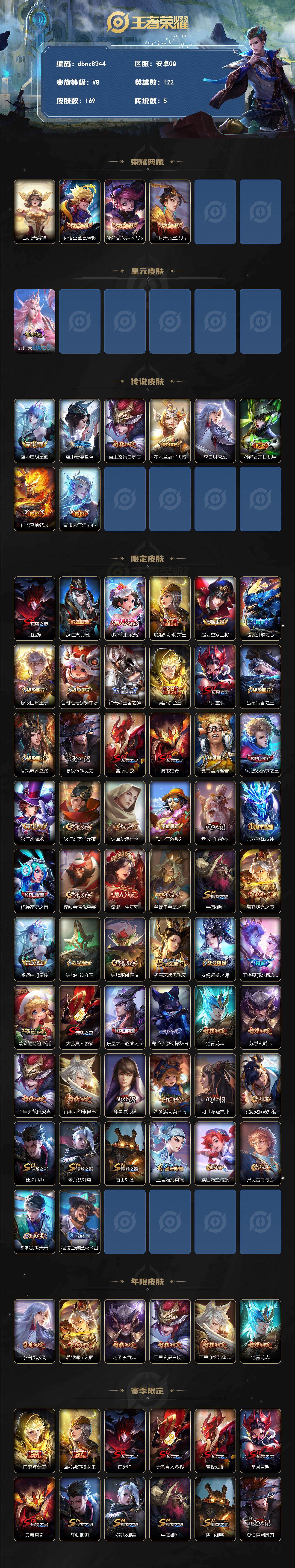 WZQM4245230王者荣耀账号详情图3 WZQM4245230王者荣耀账号详情图3