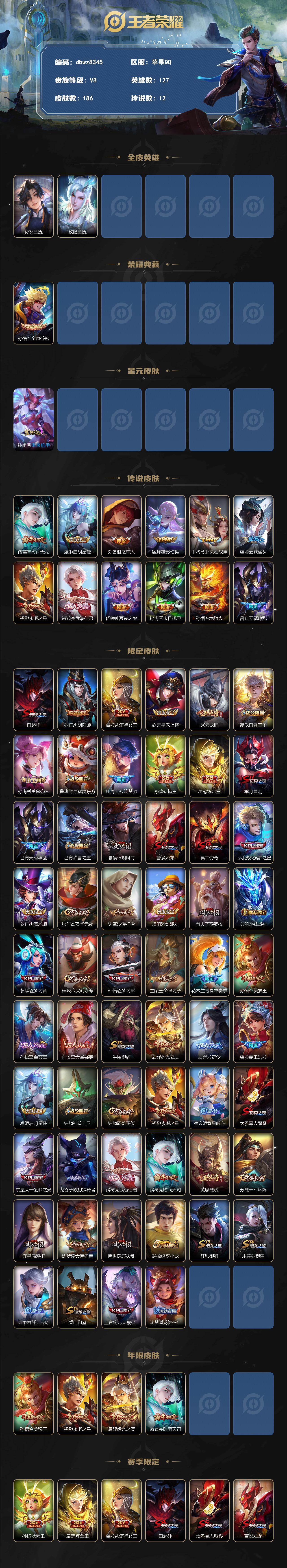 WZQM4245229王者荣耀账号详情图3