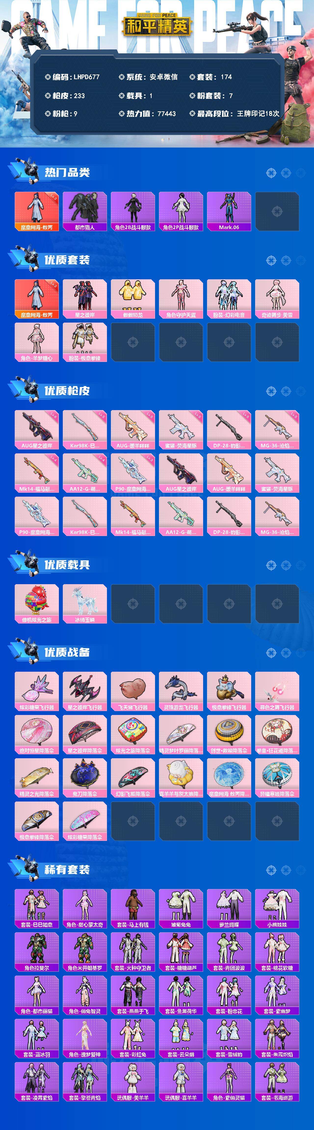 HPLX4137588和平精英账号详情图2 HPLX4137588和平精英账号详情图2