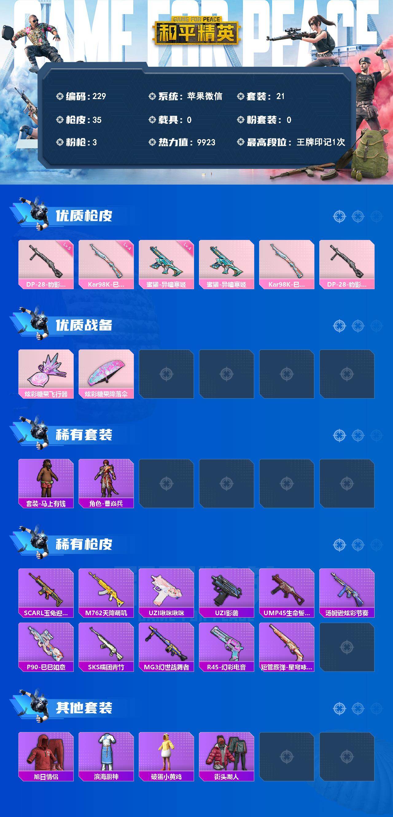 HPLX4134924和平精英账号详情图2 HPLX4134924和平精英账号详情图2