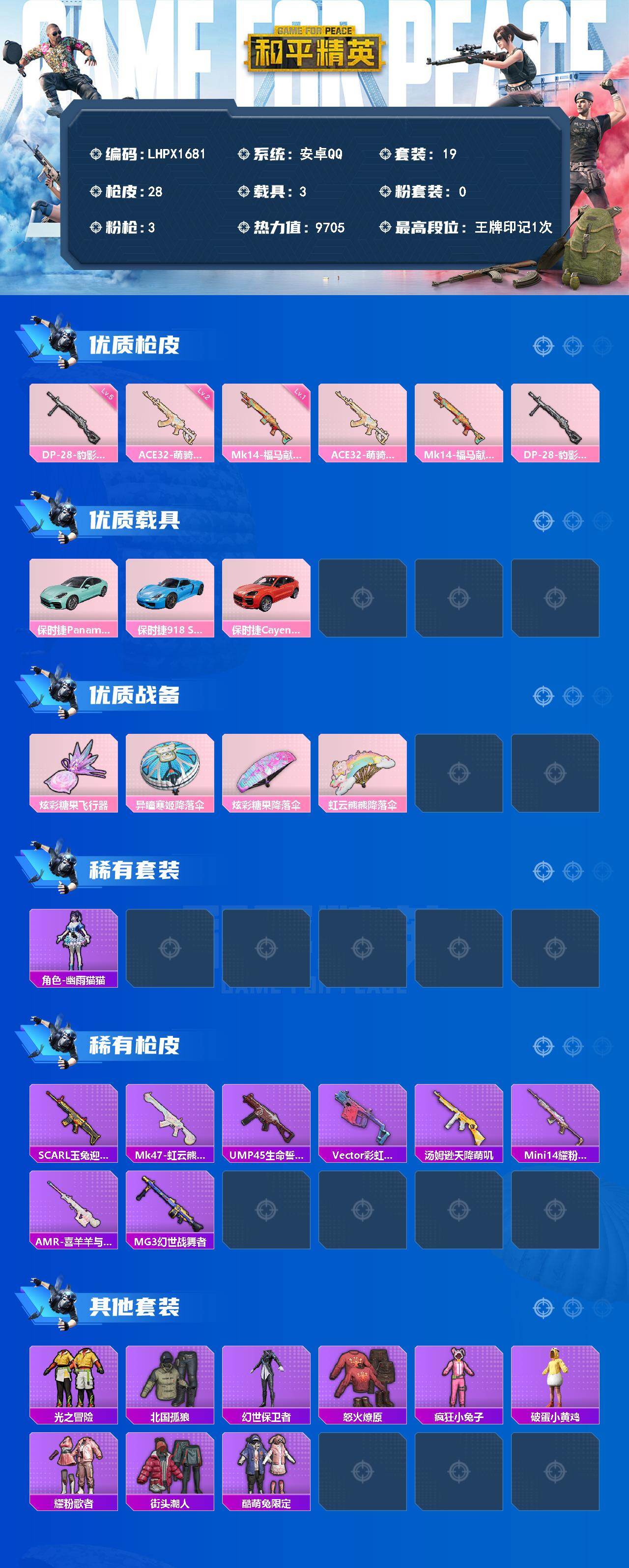 HPLE4134688和平精英账号详情图2