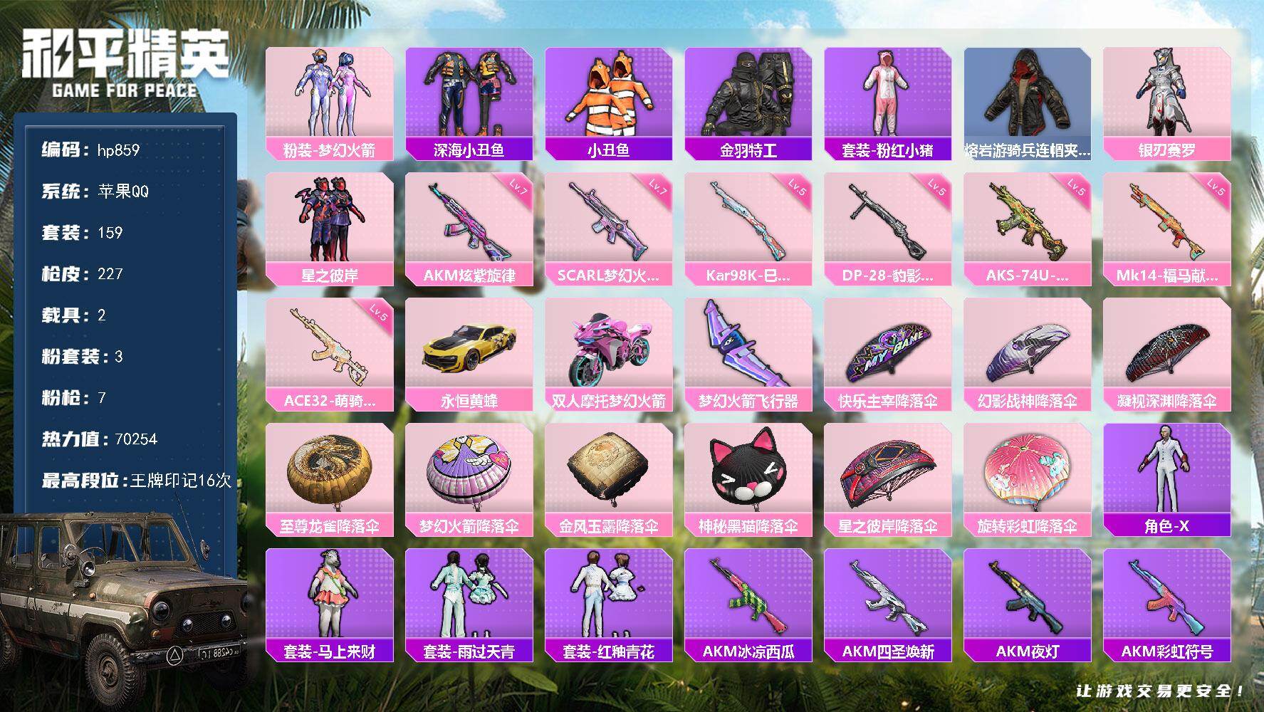 HPLX4134401和平精英账号详情图6 HPLX4134401和平精英账号详情图6