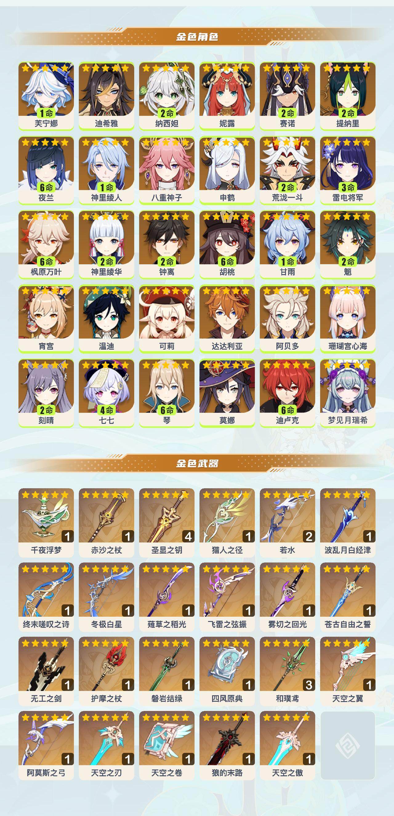 YSEY43591原神账号详情图2