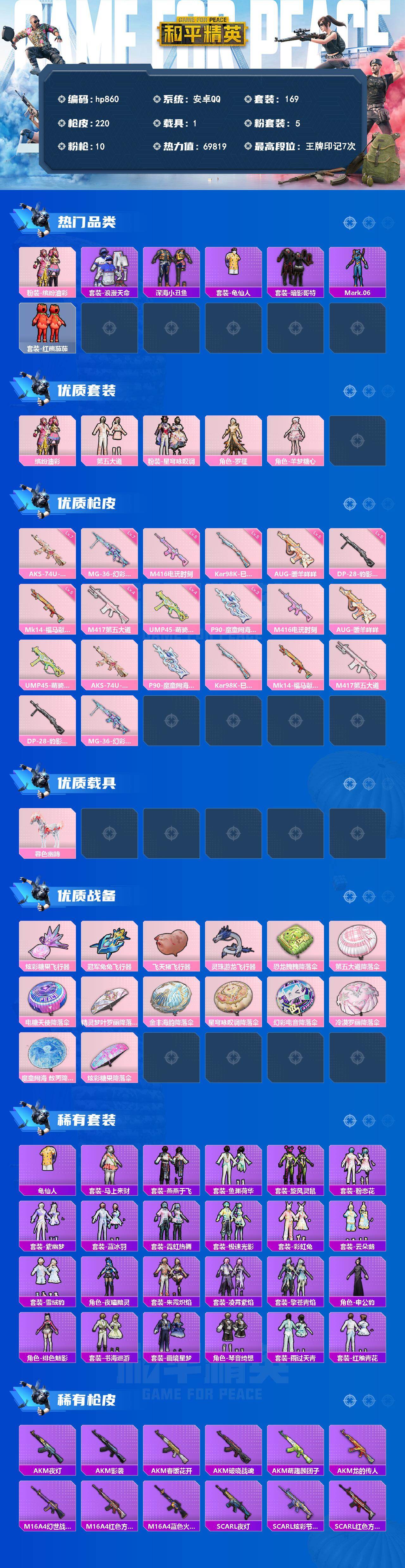 HPLX4134389和平精英账号详情图2