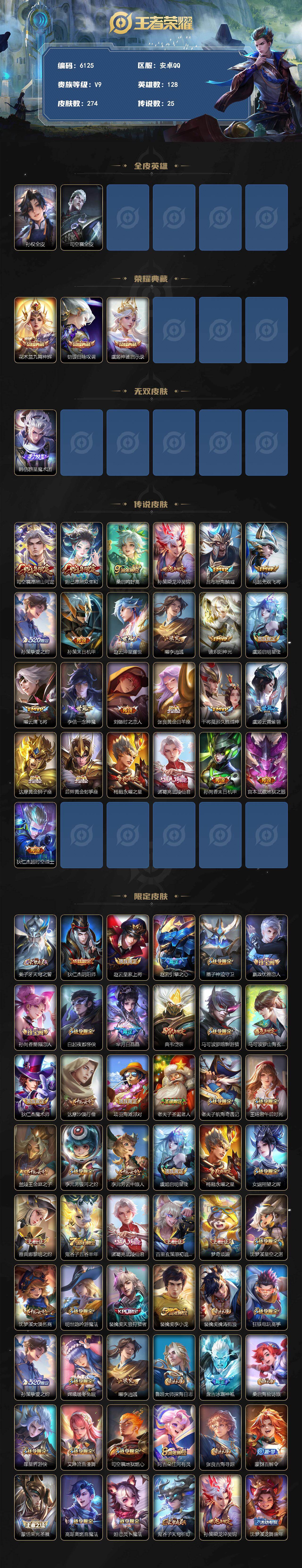 WZLX4244180王者荣耀账号详情图2