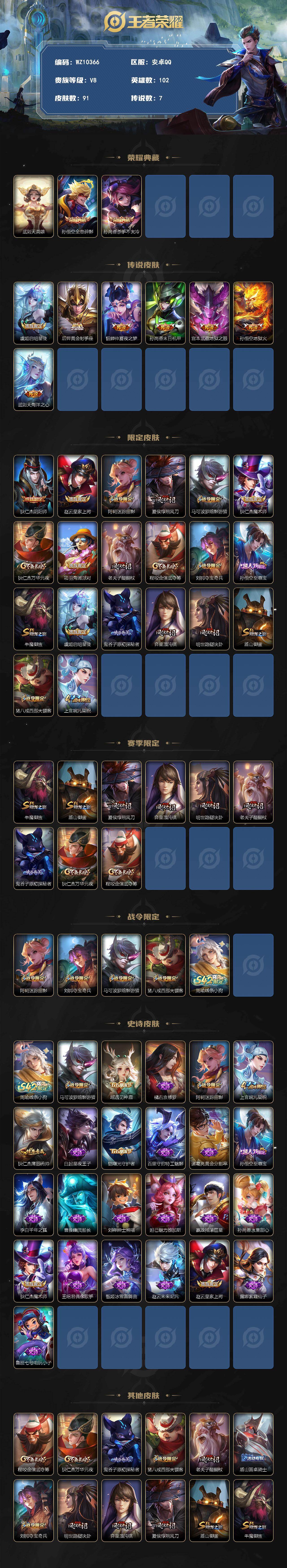 WZCMW4289759王者荣耀账号详情图2