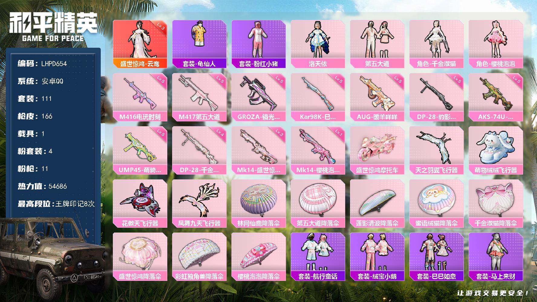 HPLX4134725和平精英账号详情图18 HPLX4134725和平精英账号详情图18