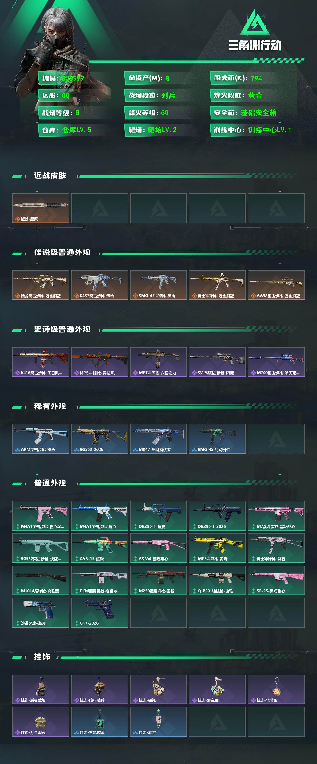 SJZEY475334三角洲行动账号详情图2 SJZEY475334三角洲行动账号详情图2