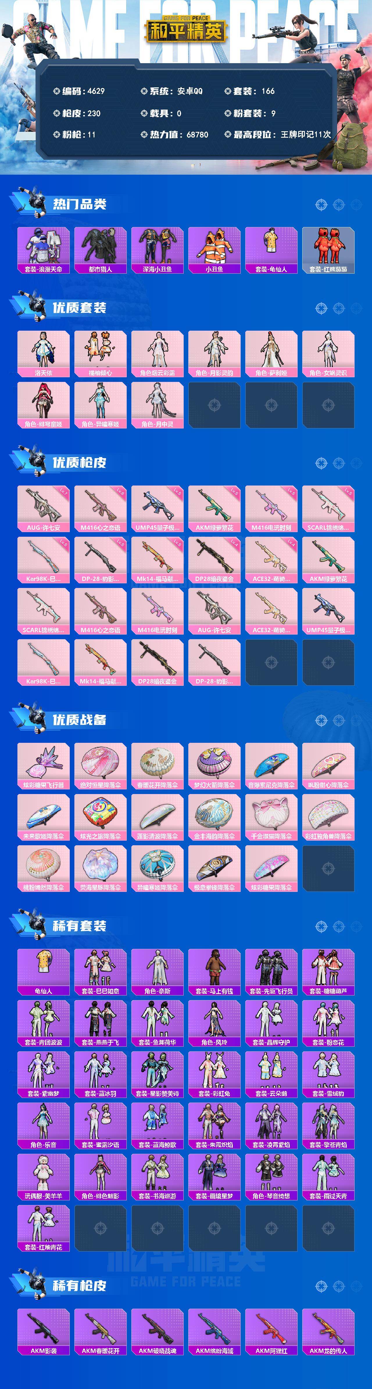 HPLX4135347和平精英账号详情图2