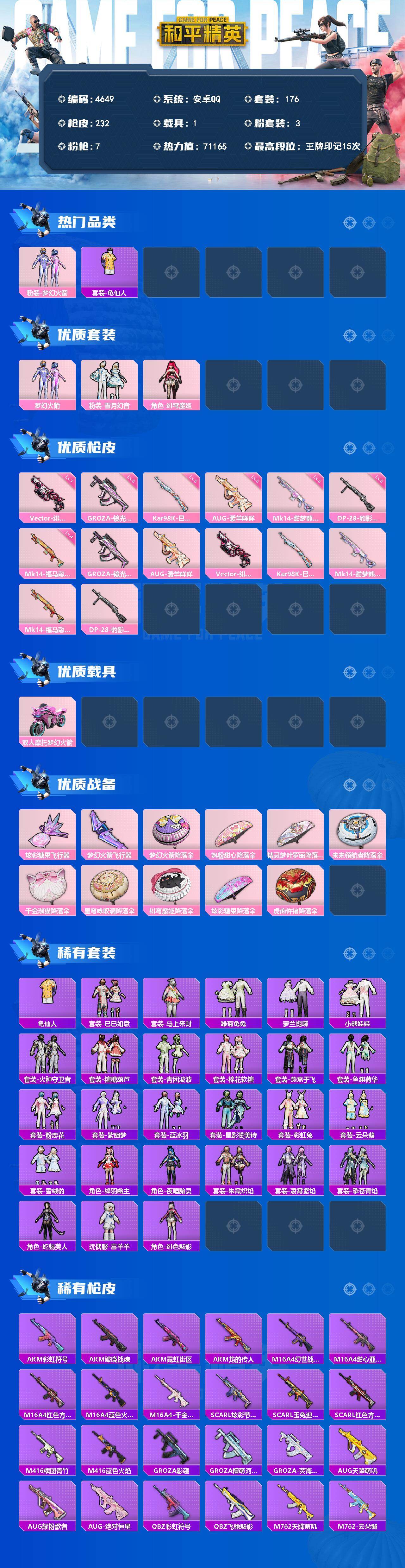 HPLX4135425和平精英账号详情图2