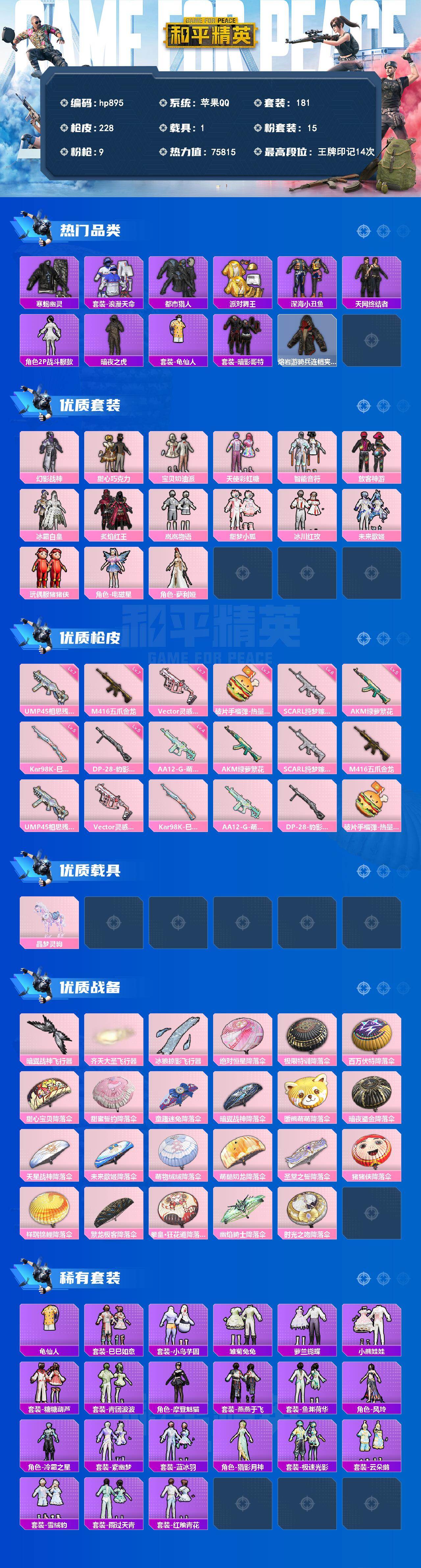 HPLX4136131和平精英账号详情图2