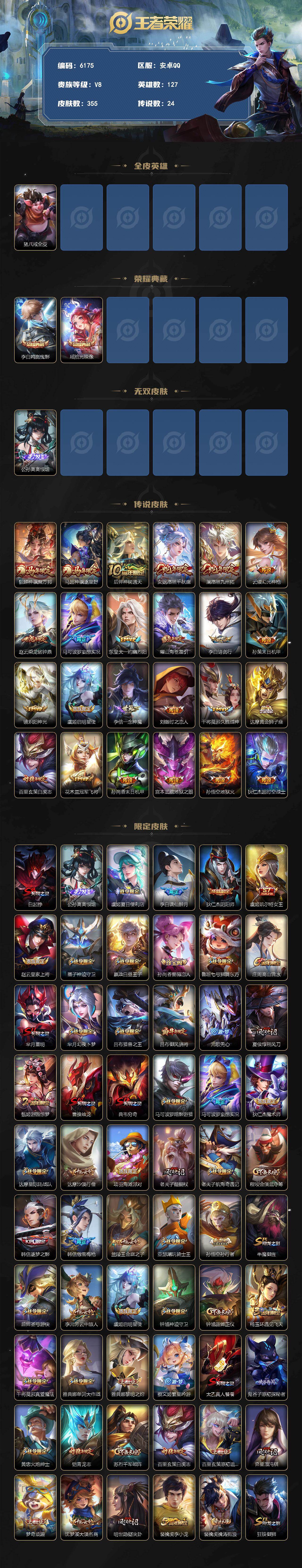 WZLX4246281王者荣耀账号详情图2