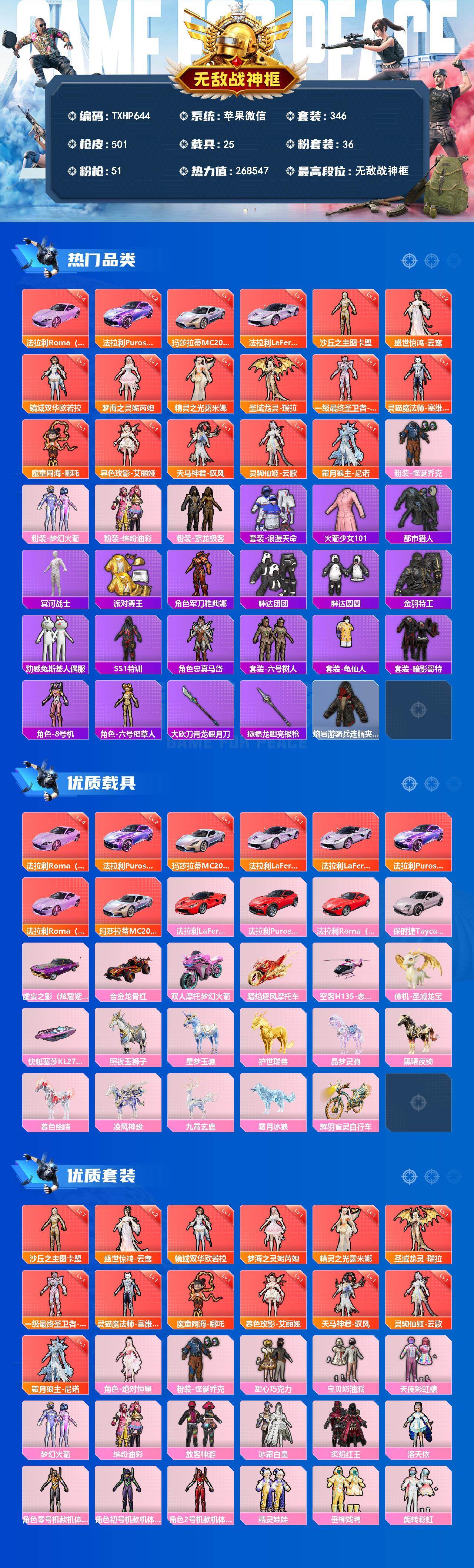 HPQM4139638和平精英账号详情图3 HPQM4139638和平精英账号详情图3