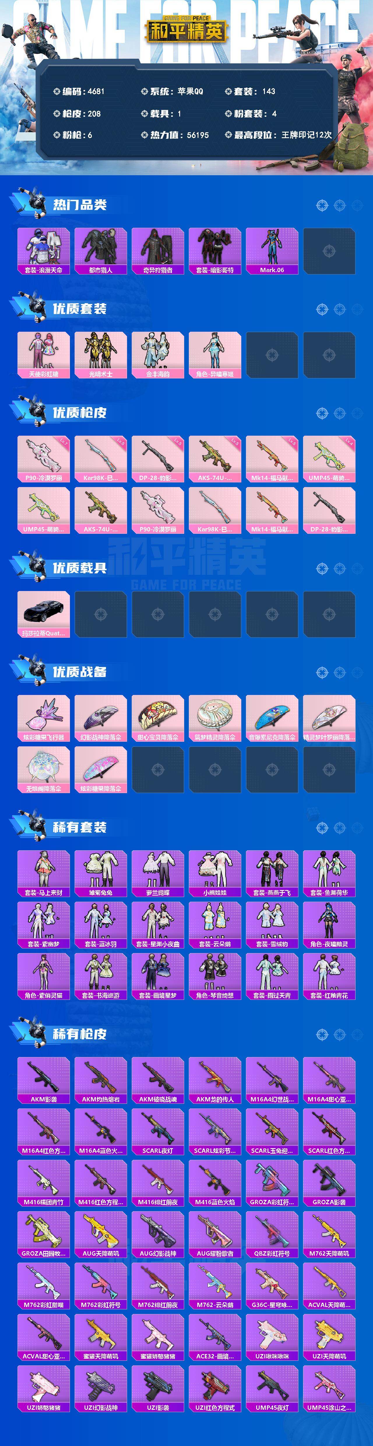 HPLX4136871和平精英账号详情图2