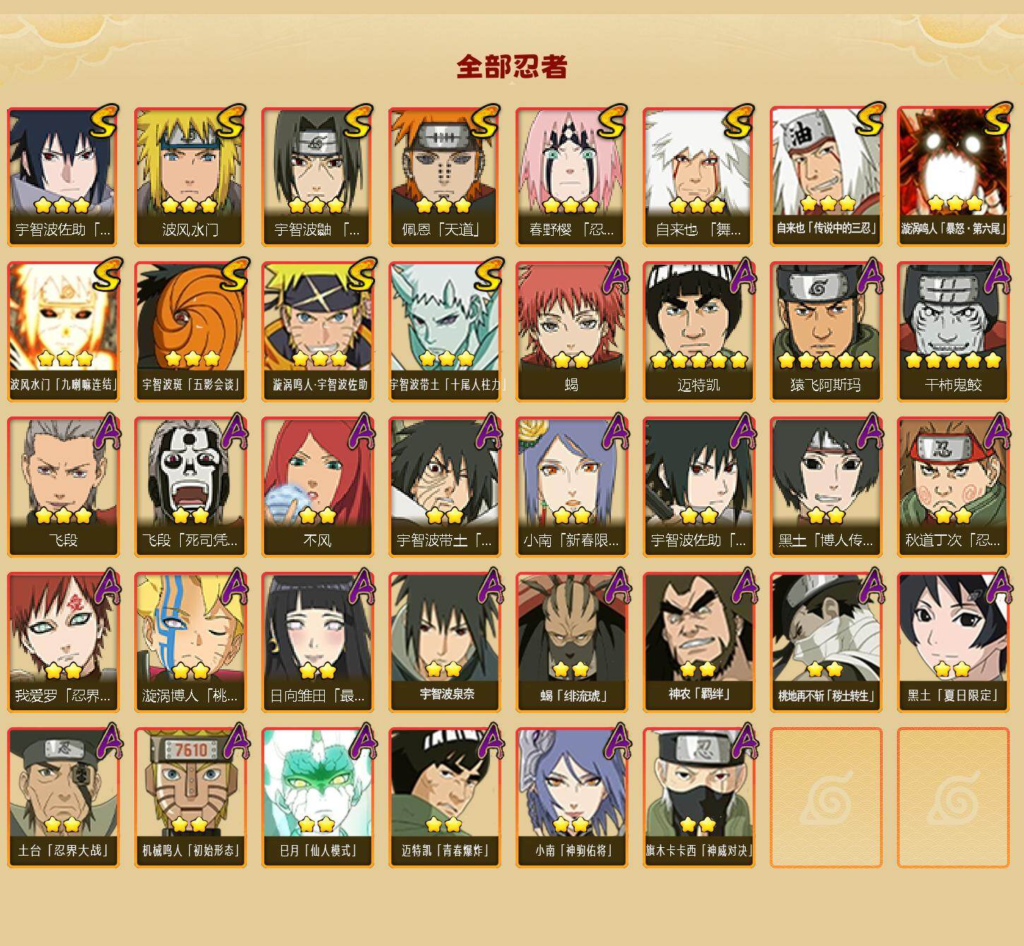 HYLX422740火影忍者账号详情图2