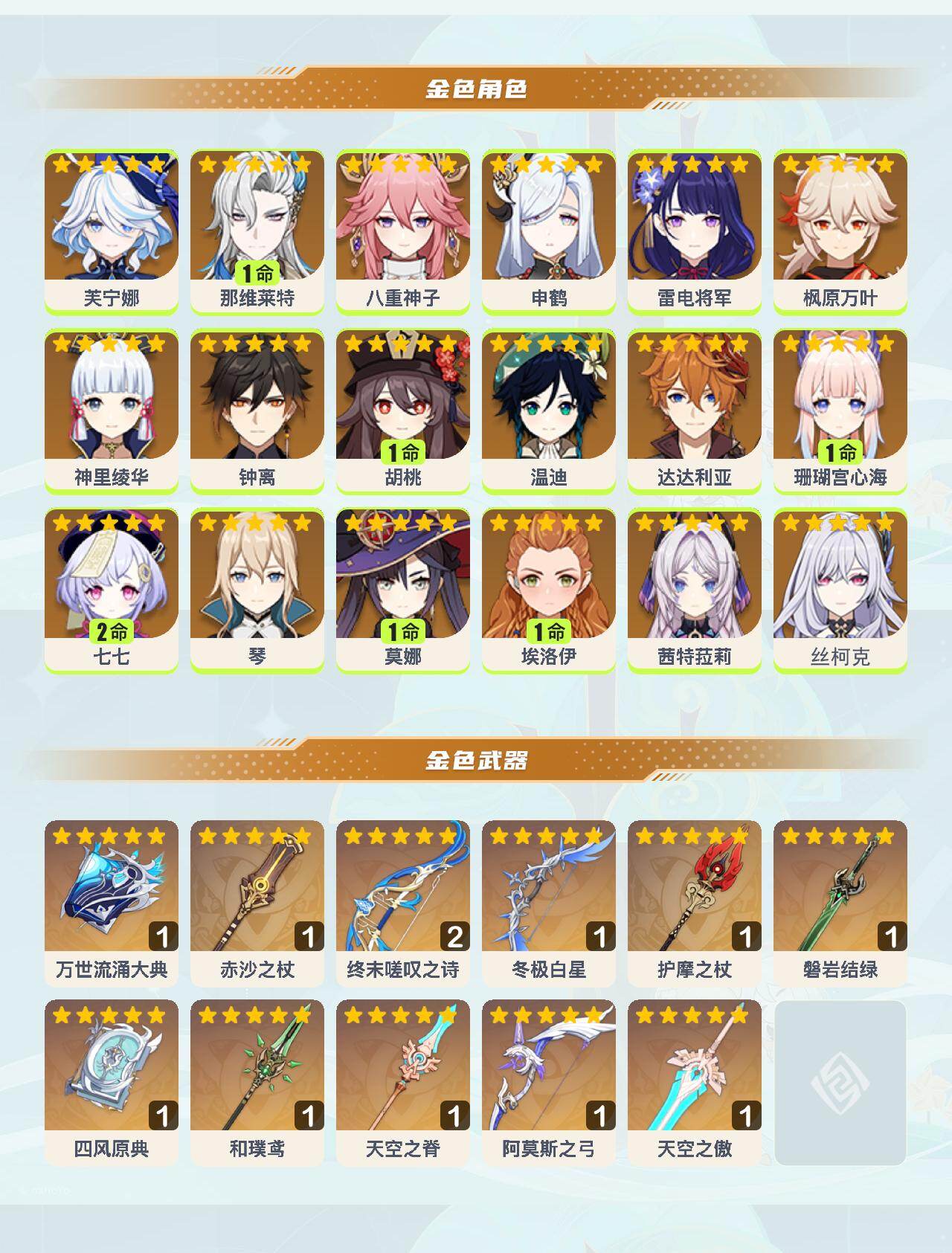 YSEY43693原神账号详情图3 YSEY43693原神账号详情图3