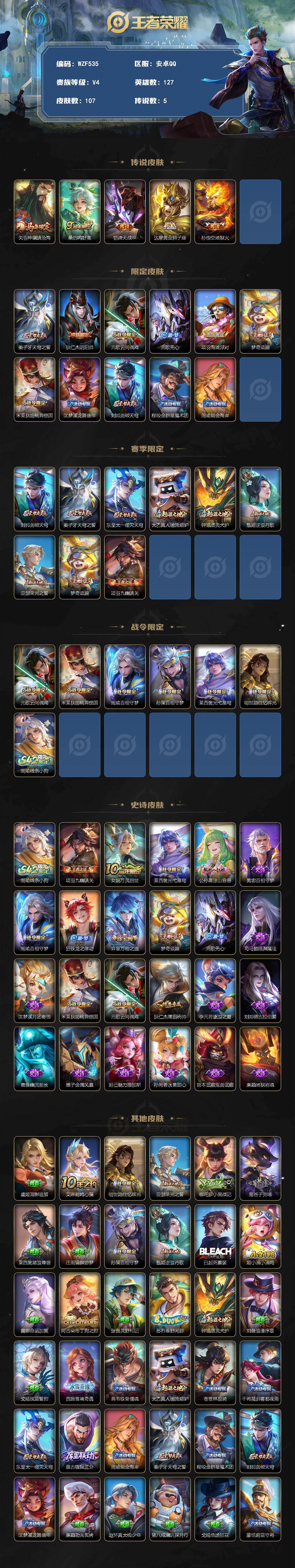 WZEY4245876王者荣耀账号详情图2