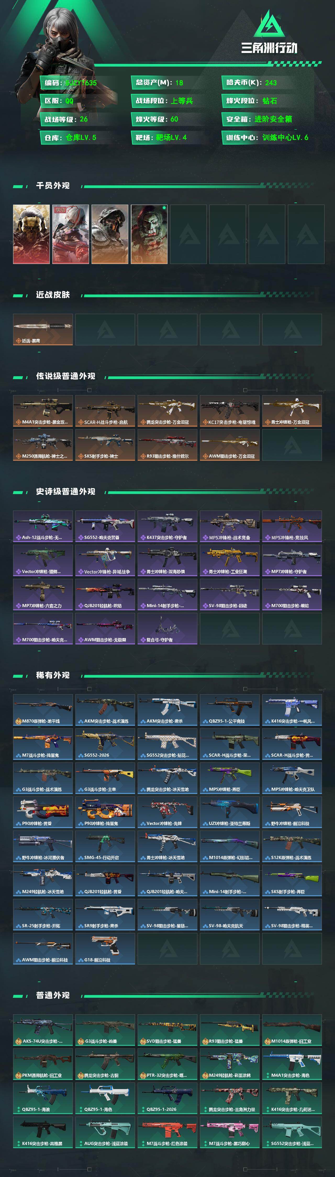 SJZQM475980三角洲行动账号详情图3