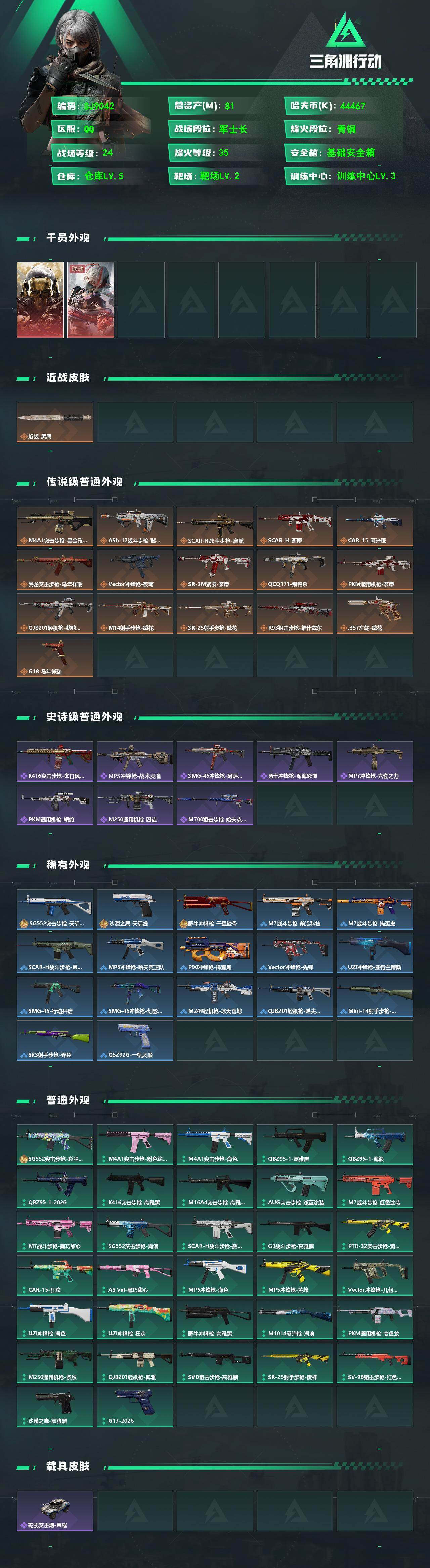 SJZEY476089三角洲行动账号详情图2