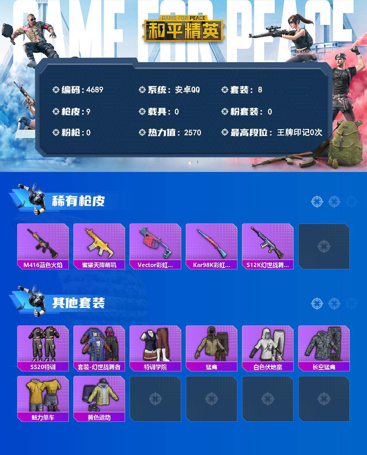 HPCMW4145622和平精英账号详情图2