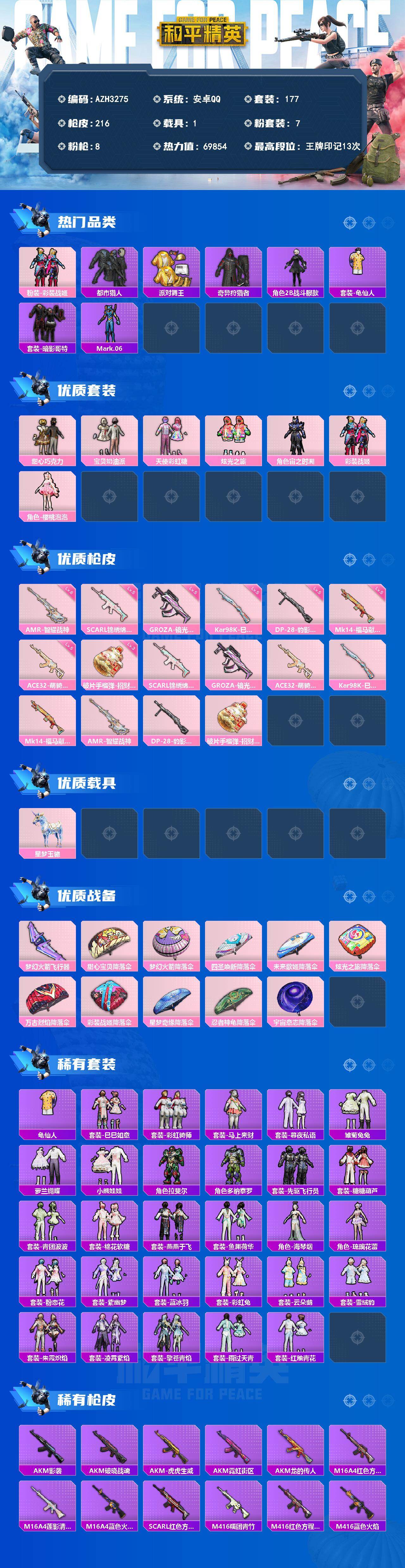 HPQM4137063和平精英账号详情图3