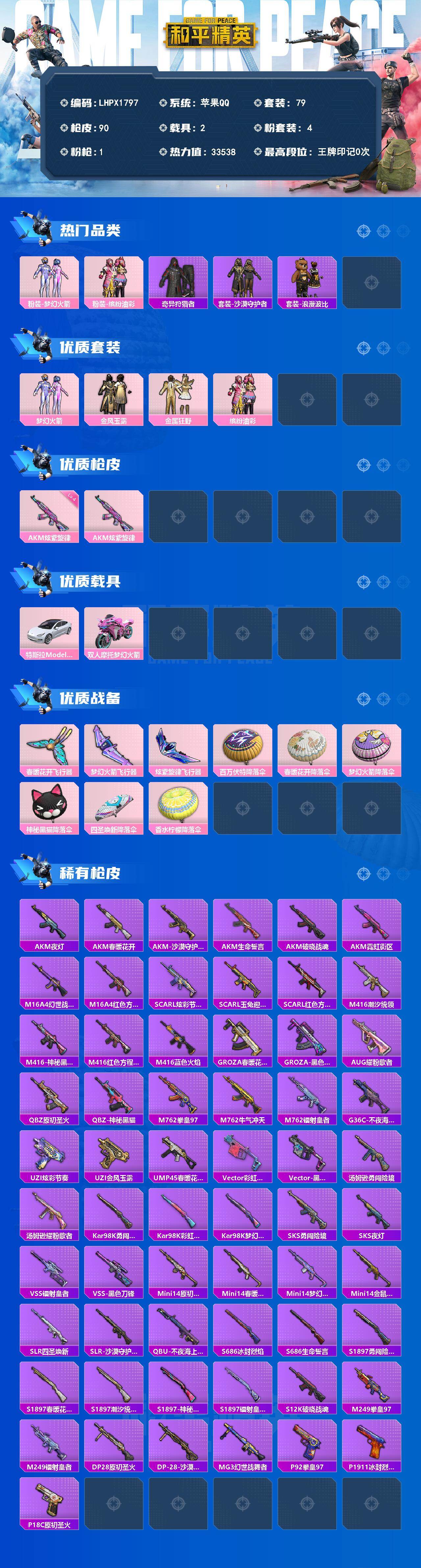 HPLE4140882和平精英账号详情图2