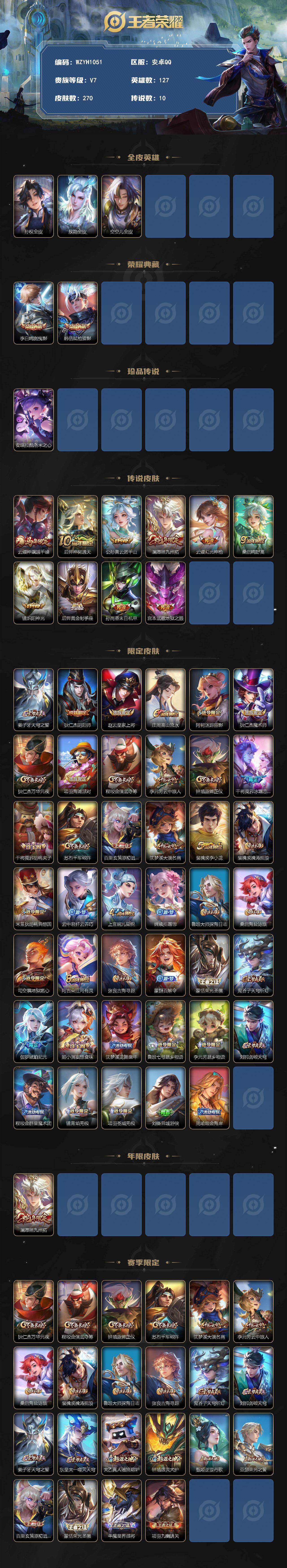 WZQM4251120王者荣耀账号详情图3