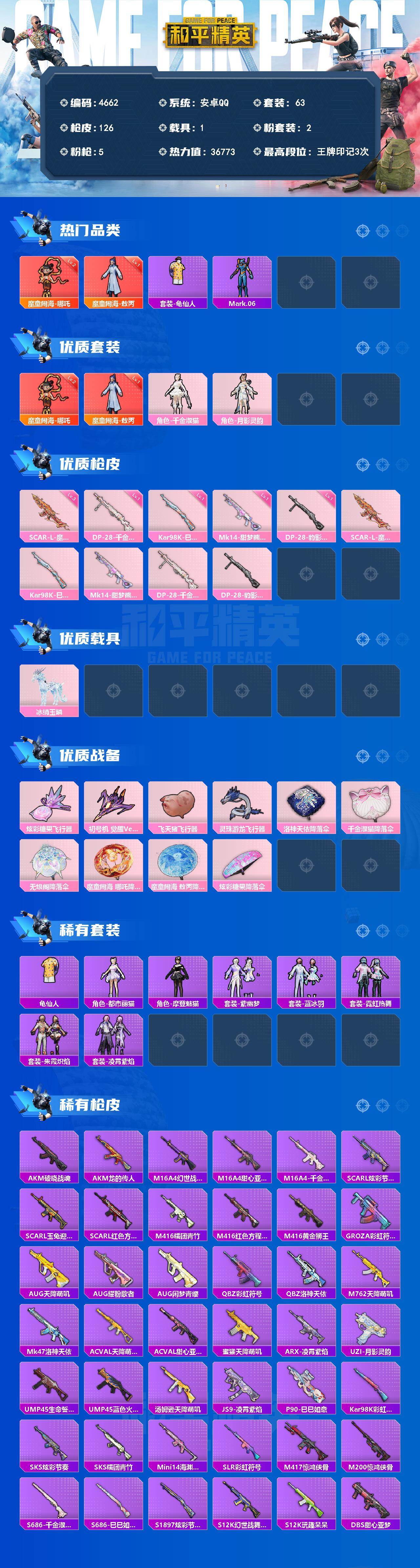 HPLX4135591和平精英账号详情图2