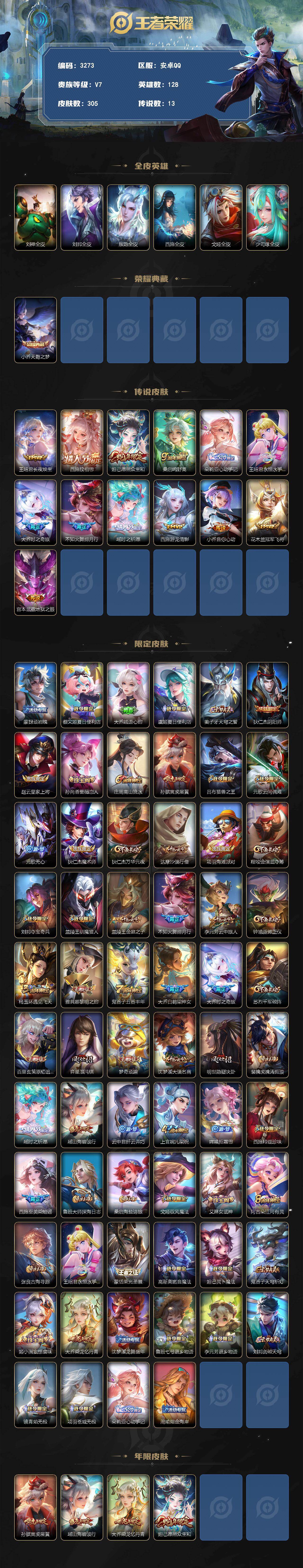 WZQM4245957王者荣耀账号详情图3