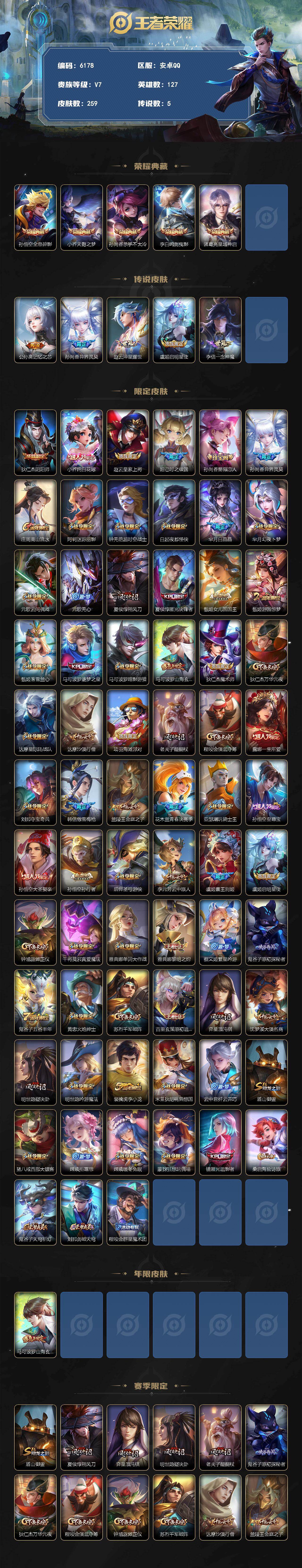 WZLX4246269王者荣耀账号详情图2