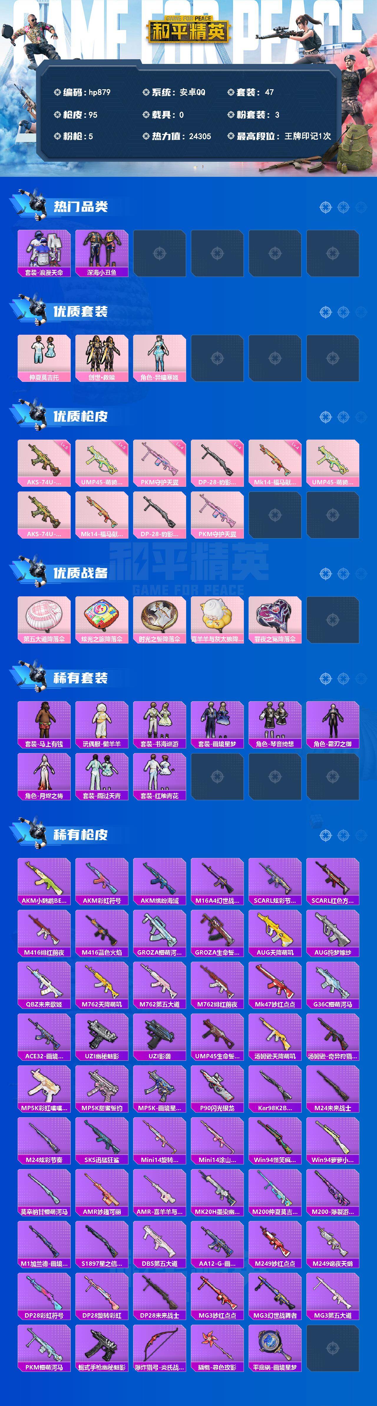 HPLX4136408和平精英账号详情图2