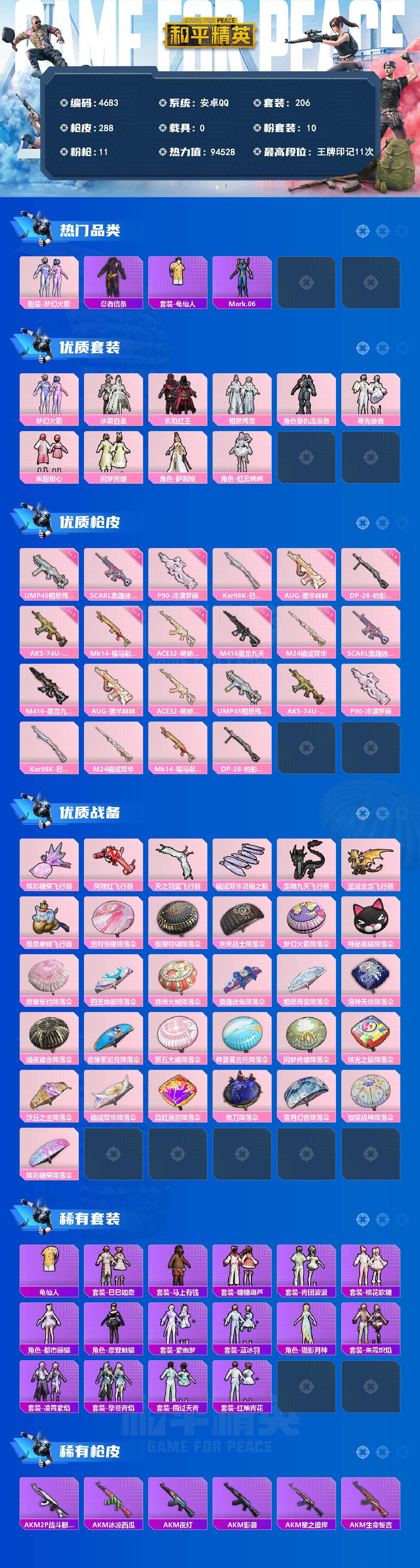 HPLX4136877和平精英账号详情图2