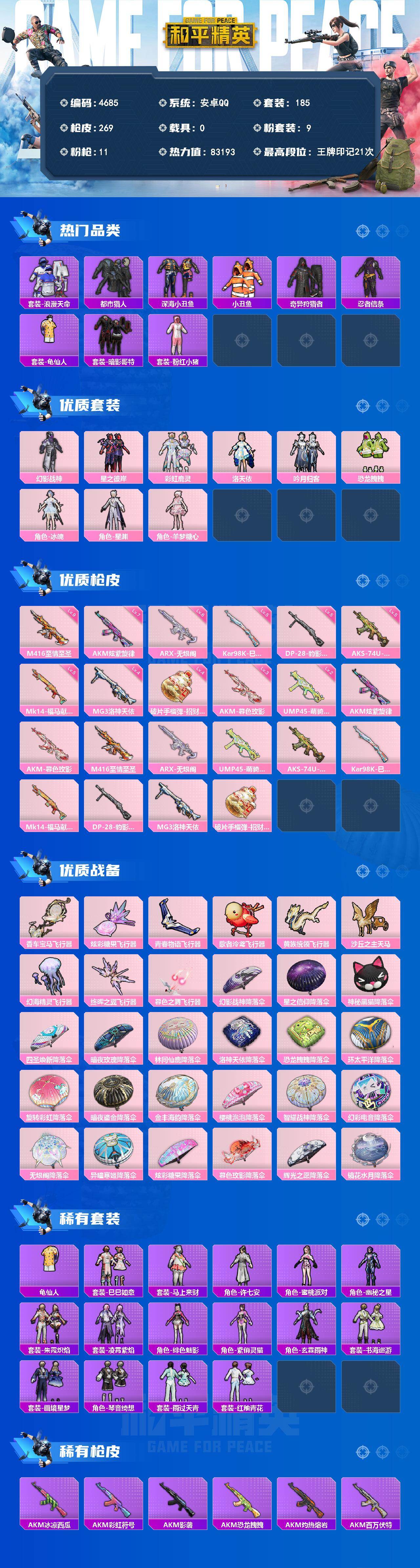 HPLX4136878和平精英账号详情图2