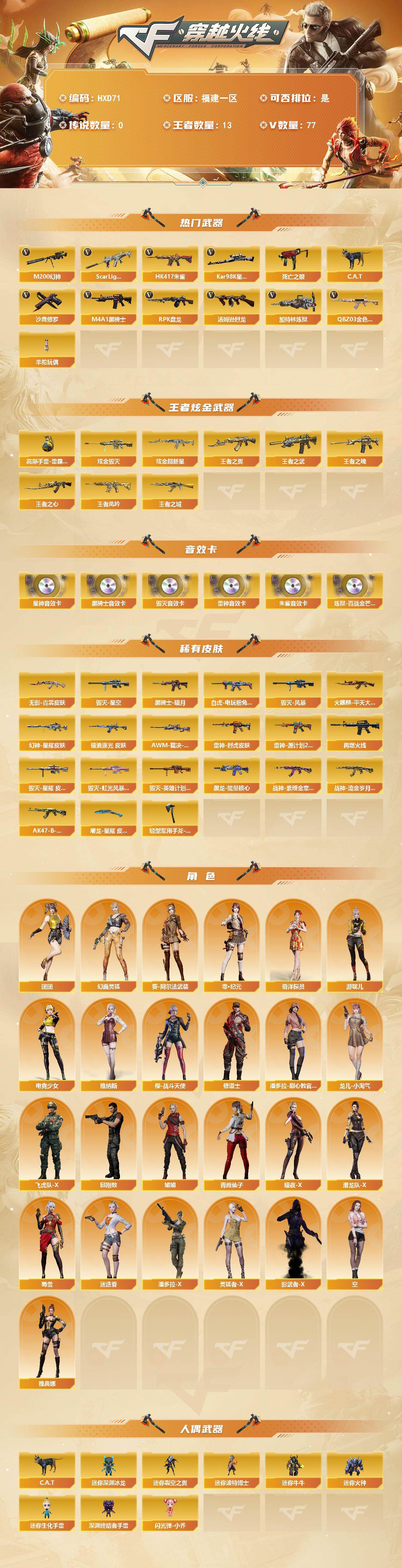 CFQM464121穿越火线账号详情图3 CFQM464121穿越火线账号详情图3