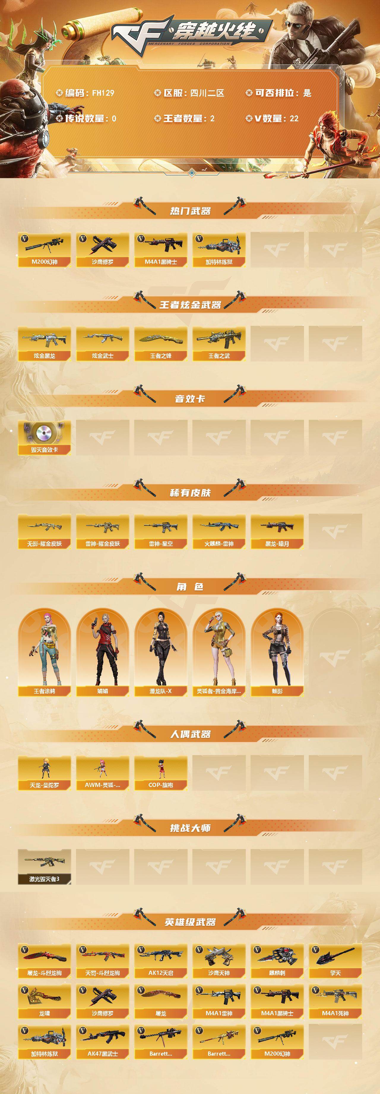 CFQM464134穿越火线账号详情图3