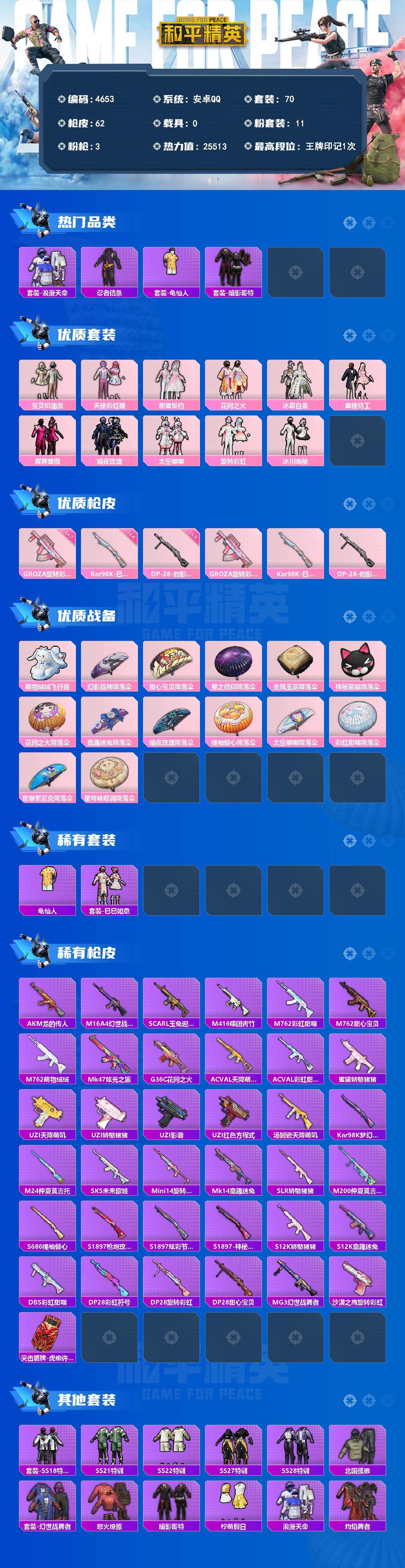 HPLX4135555和平精英账号详情图2