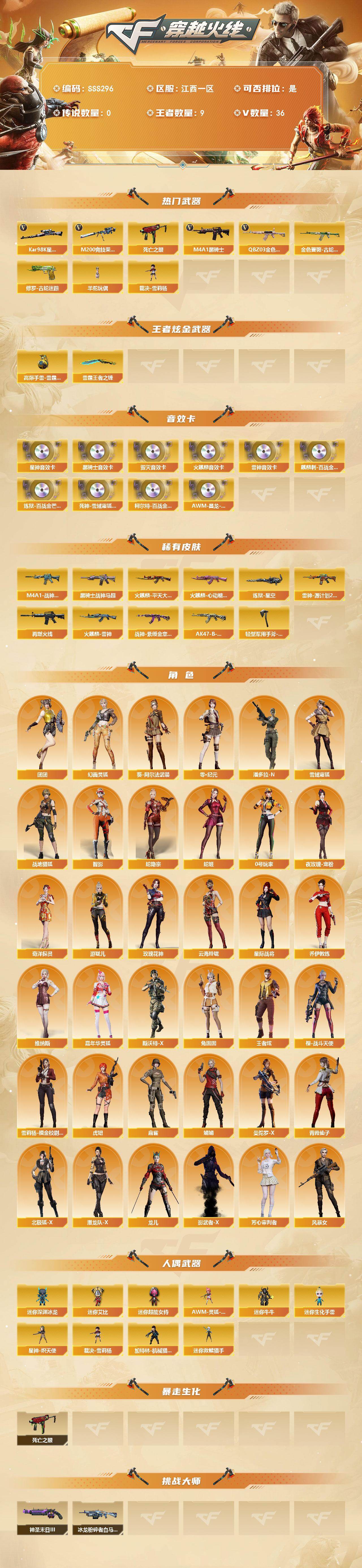 CFQM463716穿越火线账号详情图3 CFQM463716穿越火线账号详情图3