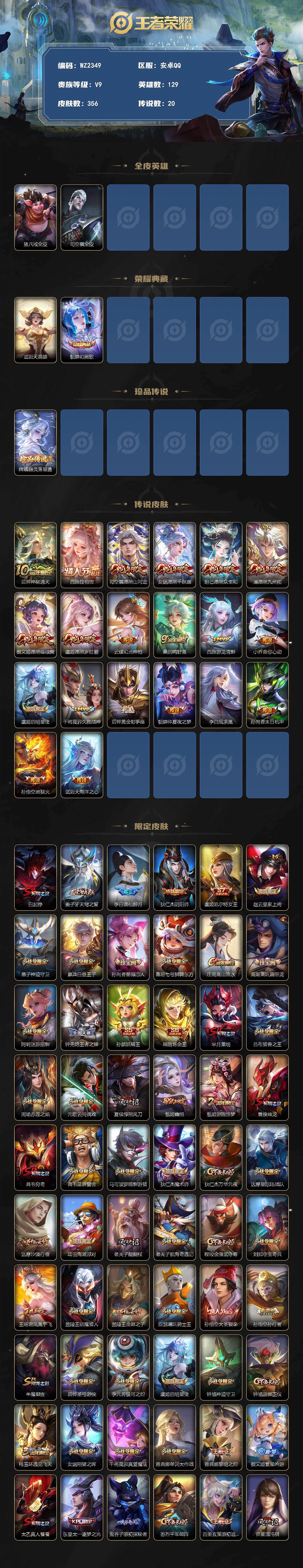 WZCMW4258606王者荣耀账号详情图2