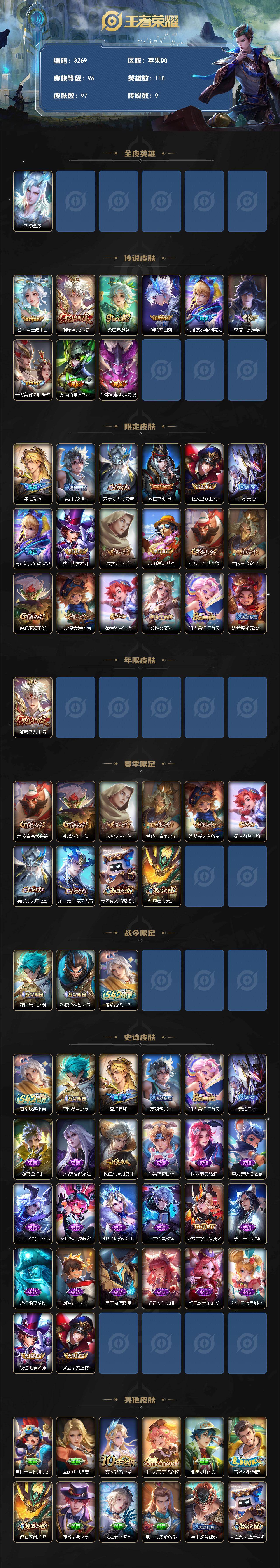 WZQM4246041王者荣耀账号详情图3