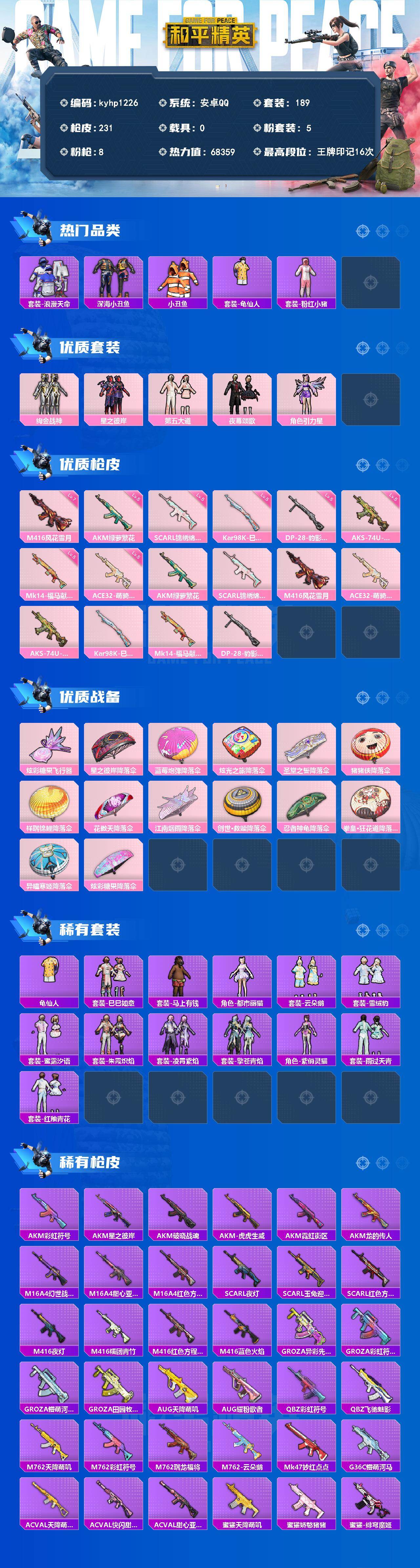 HPQM4140455和平精英账号详情图3