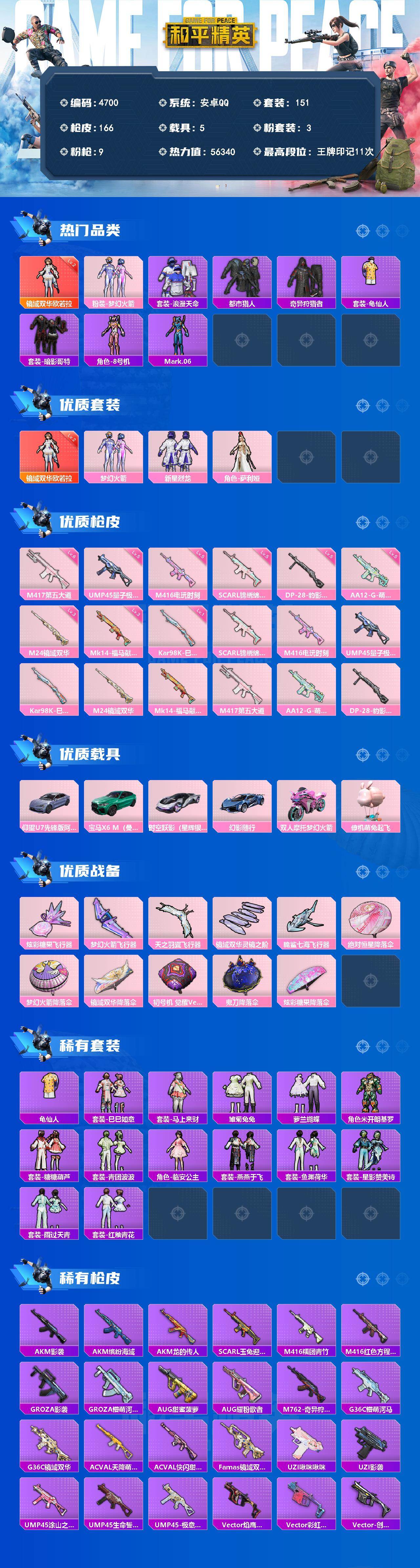 HPLX4136916和平精英账号详情图2